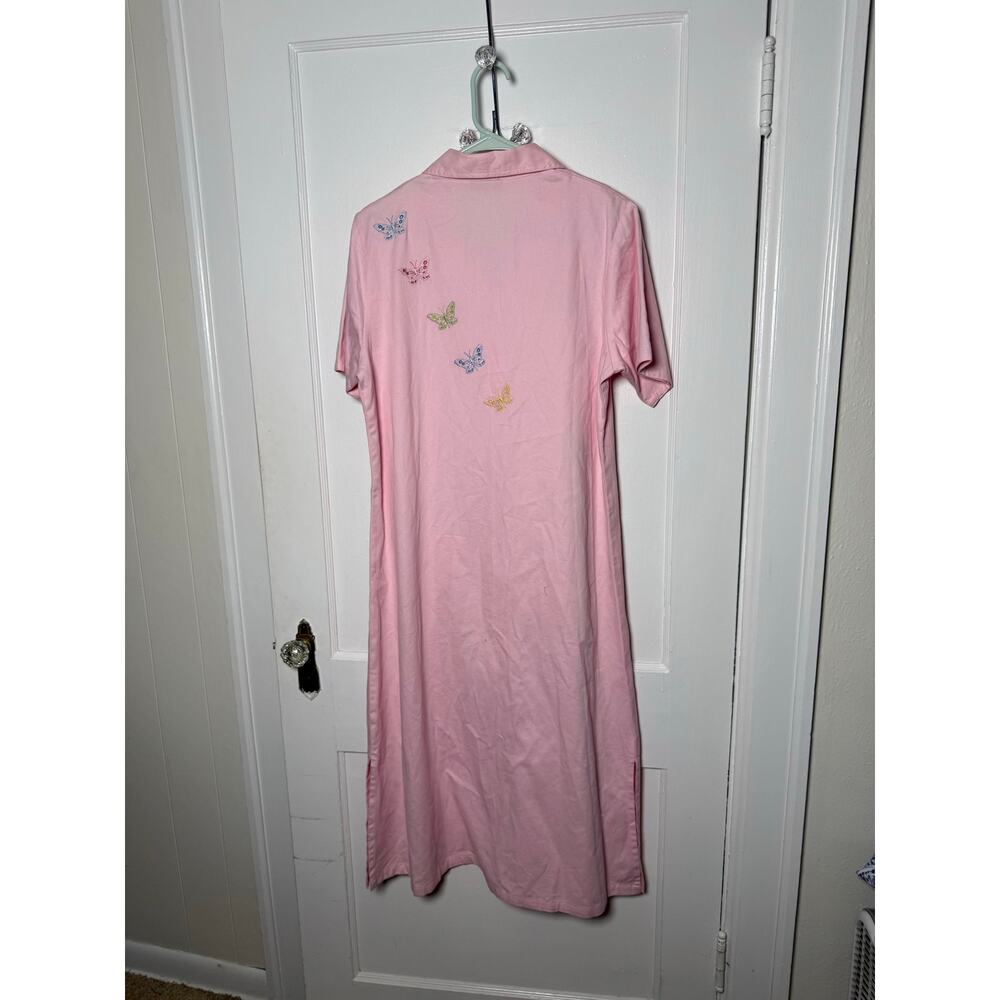VTG Draper’s & Damon’s pink beaded floral 90s butterfly dragonfly dress med NWT - Picture 10 of 10